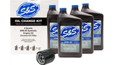 S&S Cycle Oil Change Kit - Black Filter - M8 - 5 Us Quarts